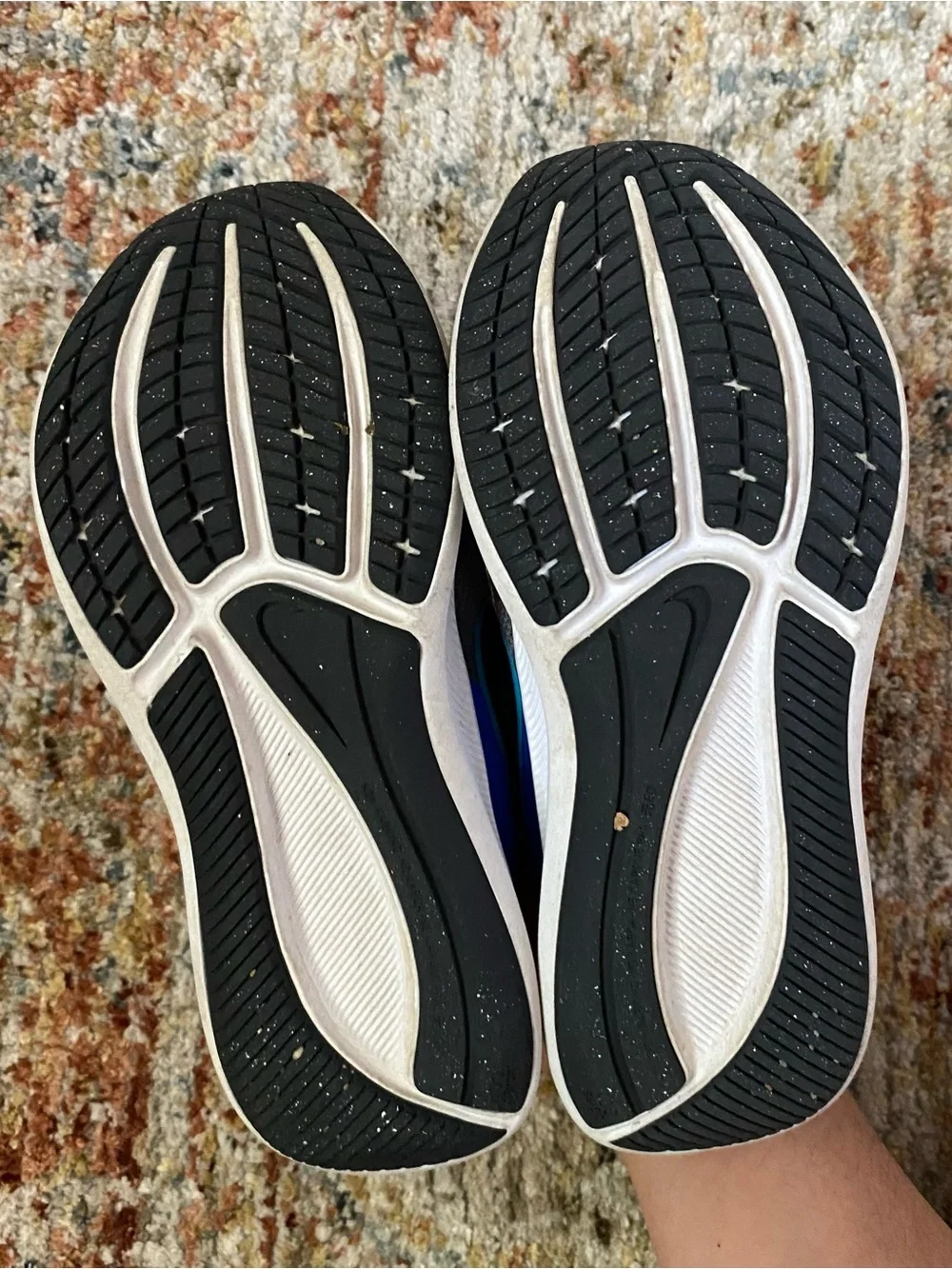 Nike Gray and Blue Toddlers' Lightweight Velcro Sneakers